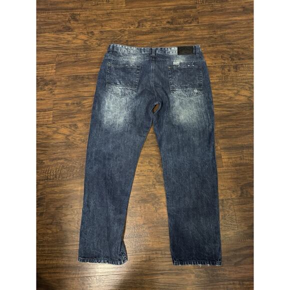 Southpole Other - SOUTHPOLE Jeans Men’s Size 40x32 Distressed Dark Wash Straight Leg RN82628